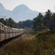 Train #15906 cruises ever southwards, less than 1 hour outside Kanyakumari.